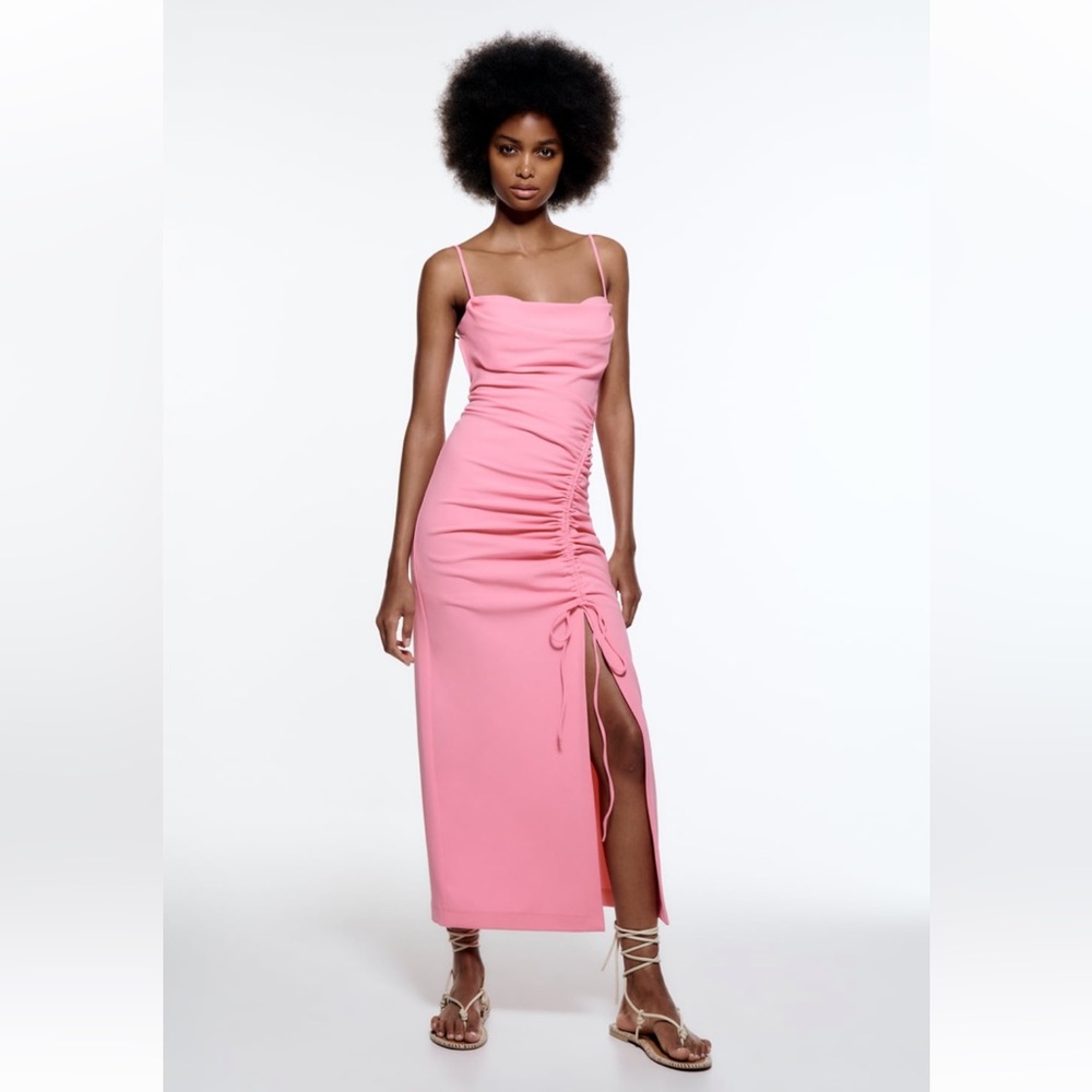 New Zara Draped Midi Dress NWT XXL SOLD OUT